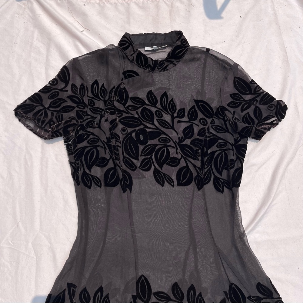 SOLD | Armand Ventilo Silk and Velvet Qipao Dress